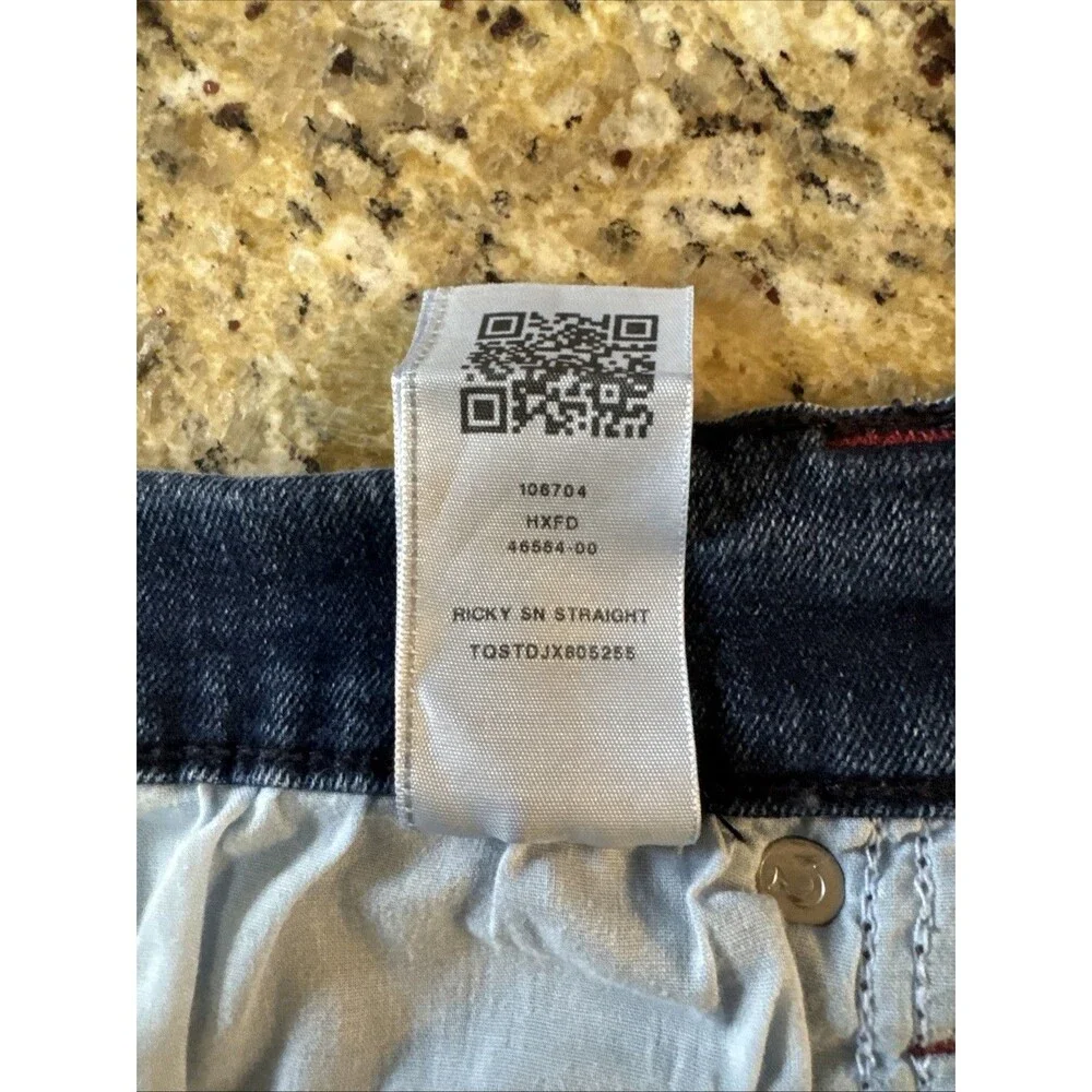 True Religion Ricky Jeans Relaxed Straight Medium Wash Men's Size 42/26 Y2K